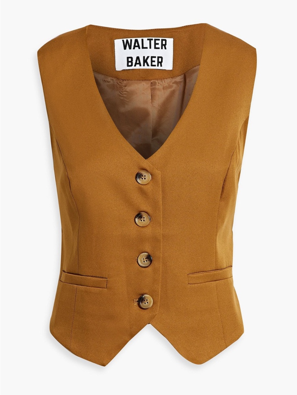 Walter Baker Camel Button Front Vest
